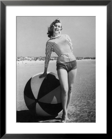 Windswept Young Lady Wearing Shorts And A Stripey Dolman by Charles Woof Pricing Limited Edition Print image