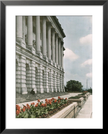 A Flower-Bordered Terrace Of The Capitol Building by Charles Martin Pricing Limited Edition Print image