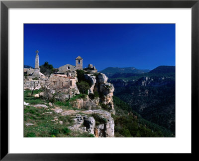 Church In Cliff-Top Village, Siurana, Catalonia, Spain by Anders Blomqvist Pricing Limited Edition Print image