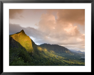 Nu'uanu Pali At Sunrise, Oahu, Hawaii by John Elk Iii Pricing Limited Edition Print image