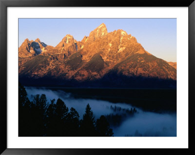 Grand Teton At Sunrise, From Snake River Overlook, Grand Teton National Park, Wyoming by Holger Leue Pricing Limited Edition Print image