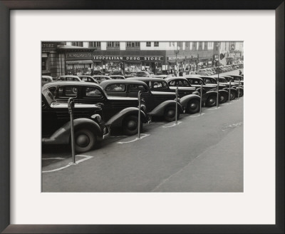 Black Cars And Meters, Omaha, Nebraska, C.1938 by John Vachon Pricing Limited Edition Print image