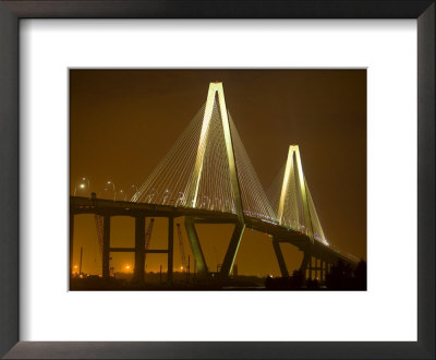 Arthur Revenel Bridge At Night, Charleston, South Carolina, Usa by Jim Zuckerman Pricing Limited Edition Print image