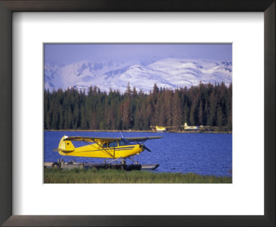 Floatplane On Beluga Lake And Kenai Mountains, Alaska by Rich Reid Pricing Limited Edition Print image