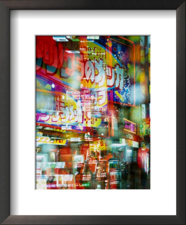 Neon Lights And Reflections In Shinjuku, Tokyo, Japan by Chris Mellor Pricing Limited Edition Print image