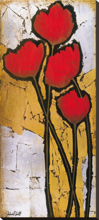 Red Tulips Ii On Gold by Gabriel Scott Pricing Limited Edition Print image