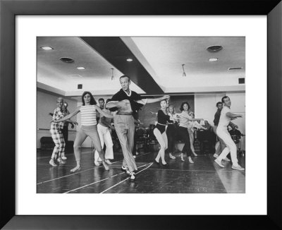 Dancer Barrie Chase Rehearsing With Fred Astaire And Others For Tv Program by Grey Villet Pricing Limited Edition Print image