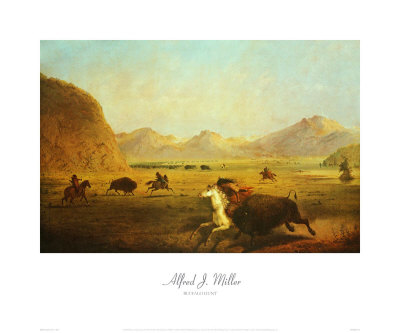 Buffalo Hunt by Alfred Jacob Miller Pricing Limited Edition Print image