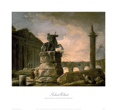 Architectural Landscape With Obelisk by Hubert Robert Pricing Limited Edition Print image