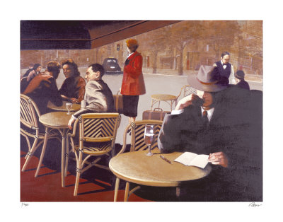 Cafe Scene by Jacqueline Osborn Pricing Limited Edition Print image