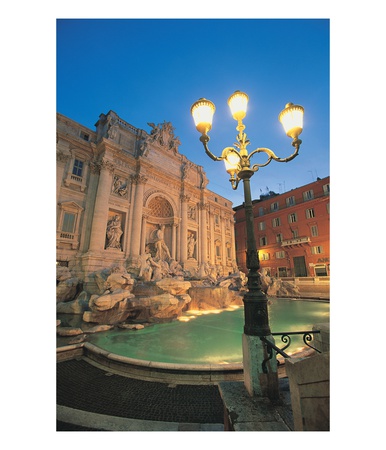 Trevi Fountain At Night, Rome, Italy by Walter Bibikow Pricing Limited Edition Print image
