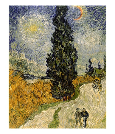 Road With Cypresses, C.1890 by Vincent Van Gogh Pricing Limited Edition Print image