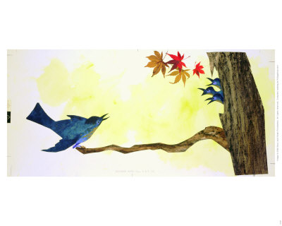 Four Blue Birds by Ezra Jack Keats Pricing Limited Edition Print image