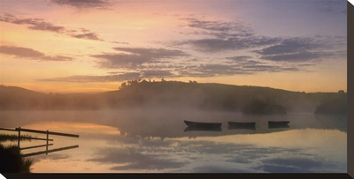 Three Boats In The Mist by Robert Strachan Pricing Limited Edition Print image