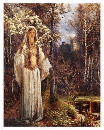 The Lady Of Shallot by Howard David Johnson Pricing Limited Edition Print image