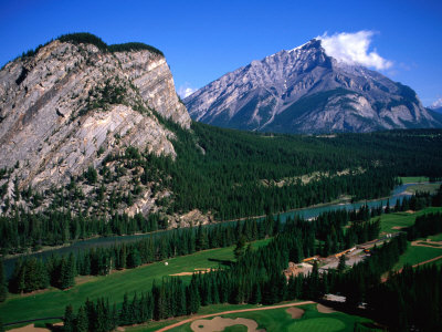 High Angle View Of Banff Springs Golf Course, Banff National Park, Canada by Philip Smith Pricing Limited Edition Print image