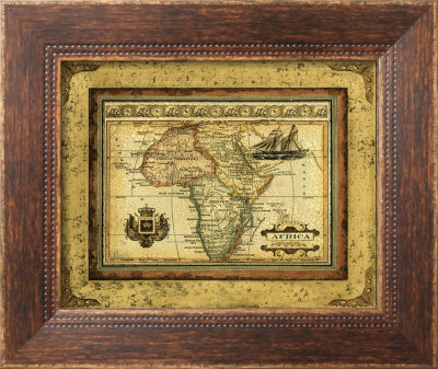 Crackled Map Of Africa by Deborah Bookman Pricing Limited Edition Print image