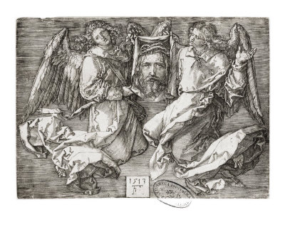 Etching Angels With Head Of Christ by Albrecht Dürer Pricing Limited Edition Print image
