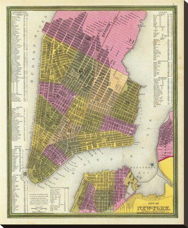 City Of New York, C.1846 by Samuel Augustus Mitchell Pricing Limited Edition Print image