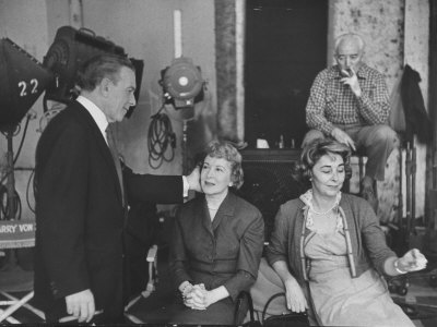 George Burns With His Wife Gracie Allen On Set Of Their Tv Program The Burns And Allen Show by Allan Grant Pricing Limited Edition Print image