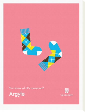 You Know What's Awesome? Argyle (Pink) by Wee Society Pricing Limited Edition Print image