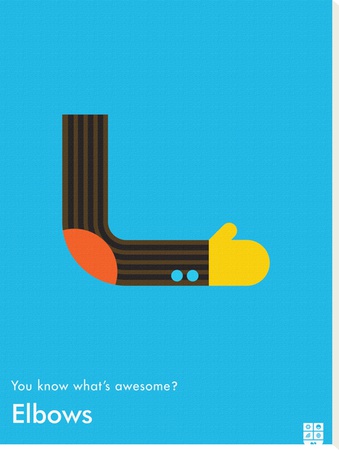 You Know What's Awesome? Elbows (Blue) by Wee Society Pricing Limited Edition Print image