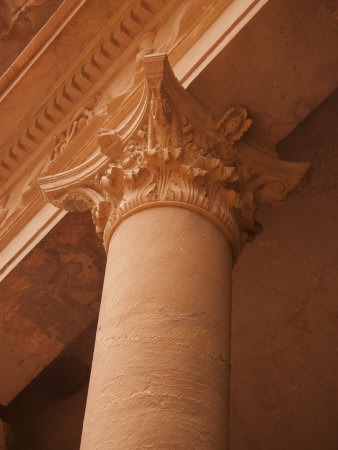 Close View Of The Carving Of A Pillar On The Treasury by Taylor S. Kennedy Pricing Limited Edition Print image