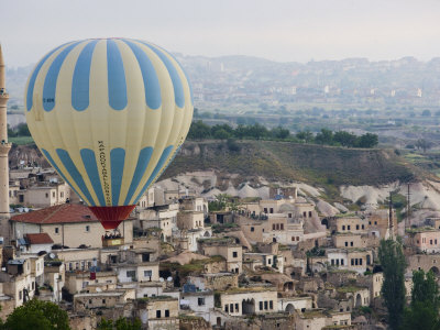 Hot Air Ballons Flying Over Village by Scott Stulberg Pricing Limited Edition Print image