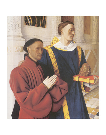 Estienne Chevalier With St. Stephen by Jean Fouquet Pricing Limited Edition Print image