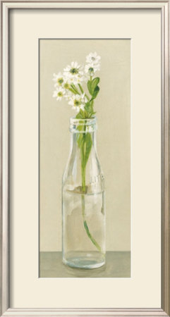 White Flowers In Bottle by David Col Pricing Limited Edition Print image