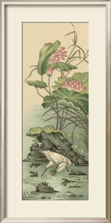 Crane And Lotus Panel Ii by Racinet Pricing Limited Edition Print image