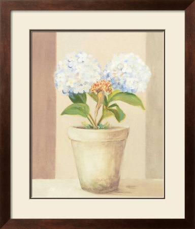 Hydrangeas In White Pot by Martha Decon Pricing Limited Edition Print image