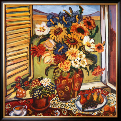 Sunflowers At Window by Suzanne Etienne Pricing Limited Edition Print image