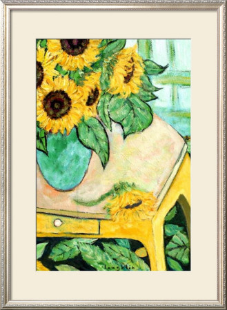 Sunflowers On Table by Loughlin Pricing Limited Edition Print image