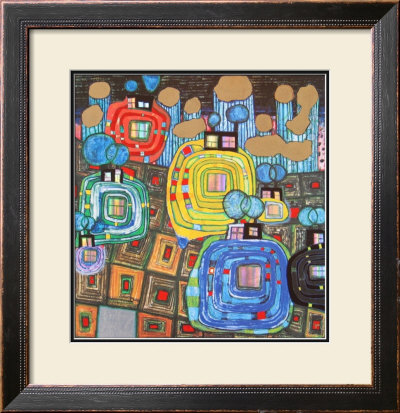 Pavilions And Bungalows For Natives And Foreigners by Friedensreich Hundertwasser Pricing Limited Edition Print image