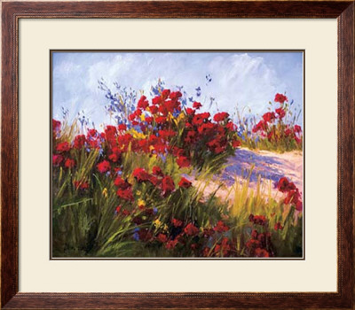 Red Poppies And Wild Flowers by Brigitte Curt Pricing Limited Edition Print image