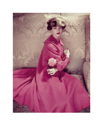 Red Coat, Vogue, C.1955 by Norman Parkinson Pricing Limited Edition Print image