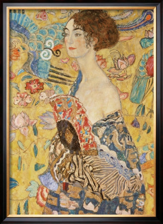 Lady With A Fan by Gustav Klimt Pricing Limited Edition Print image