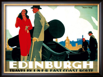 Edinburgh: Mons Meg, Lner Poster, Circa 1935 by Frank Newbould Pricing Limited Edition Print image