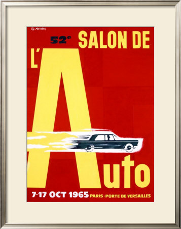 52Nd Salon De L'auto, 1965 by Pierre Fix-Masseau Pricing Limited Edition Print image