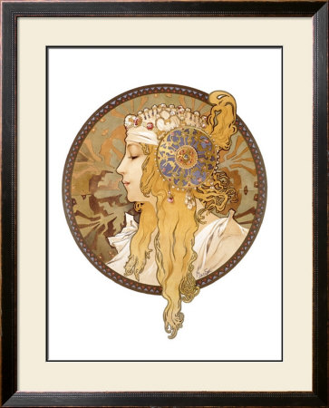 Round Portrait, 1897 by Alphonse Mucha Pricing Limited Edition Print image