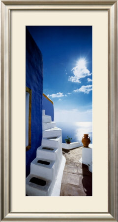 Blue Wall, White Steps by Georges Meis Pricing Limited Edition Print image