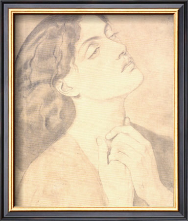 Study Of Guinevere For Sir Launcelot In The Queen's Chamber by Dante Gabriel Rossetti Pricing Limited Edition Print image