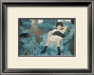 Little Girl In A Blue Armchair, C.1878 by Mary Cassatt Pricing Limited Edition Print image