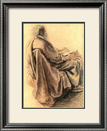 Sepia Man Reading by Rembrandt Van Rijn Pricing Limited Edition Print image