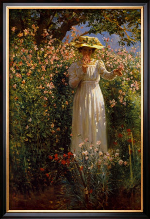 Summer's Day In The Flower Garden by Robert Payton Reid Pricing Limited Edition Print image