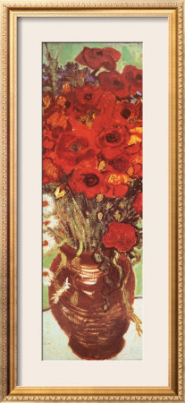 Vase With Daisies And Poppies (Detail) by Vincent Van Gogh Pricing Limited Edition Print image