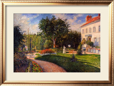 The Garden Of Les Mathurins At Pontoise, 1876 by Camille Pissarro Pricing Limited Edition Print image