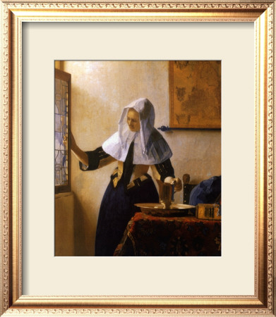 Masterworks Of Art - Woman With A Water Jug by Jan Vermeer Pricing Limited Edition Print image