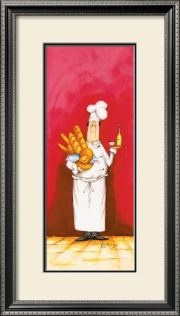 Chef With Bread And Oil by Tracy Flickinger Pricing Limited Edition Print image